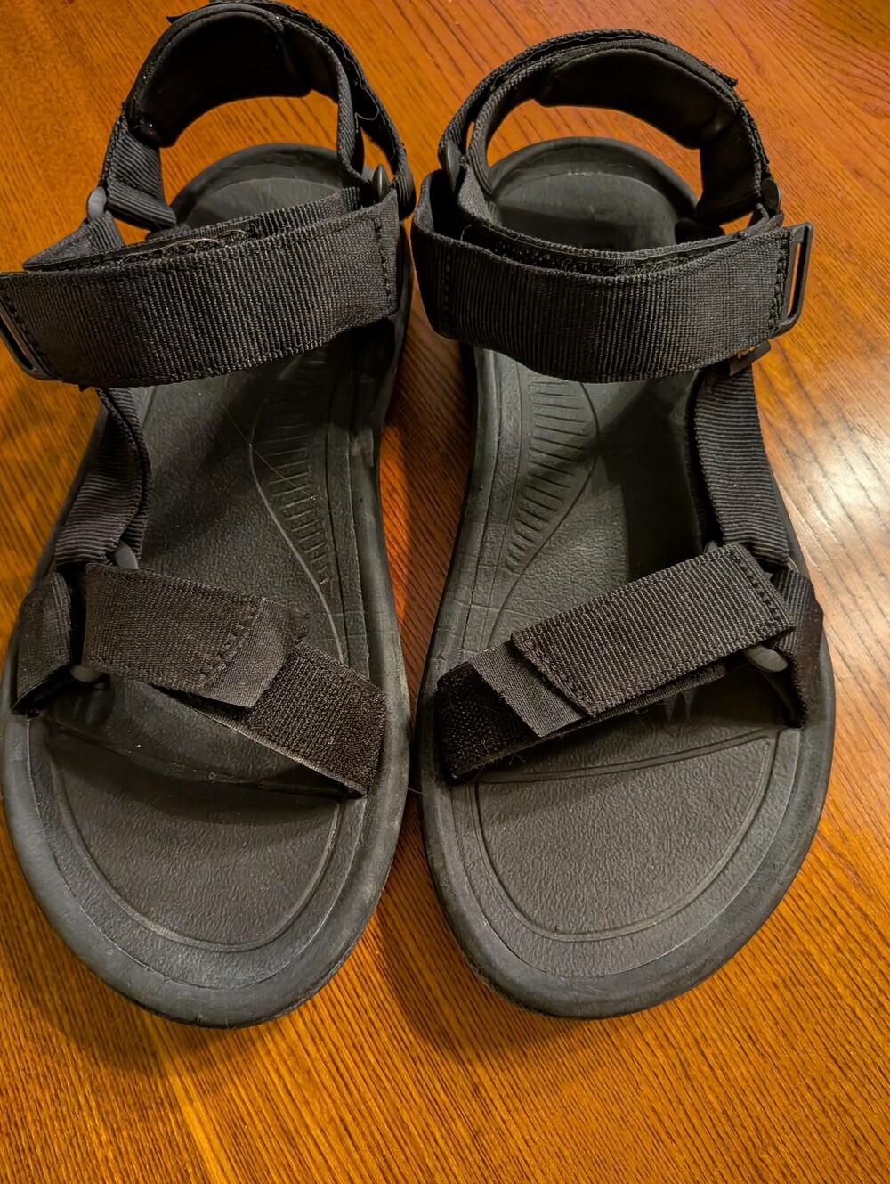 Teva Men's Black Adjustable Strap Sandals
